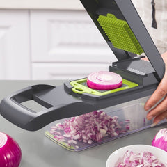 12-in-1 Manual Vegetable Chopper and Slicer