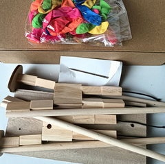 Handmade Wooden Fencing Puppets
