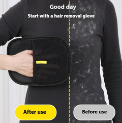 Dual-Sided Pet Hair Remover Glove for Grooming Dogs, Cats & Rabbits