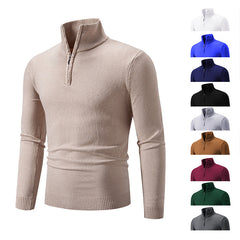 Plus Size Fleece Zip Mock Neck Sweater