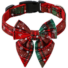 Christmas Dog Bow Tie Pet Collar