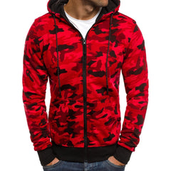 New Fashionable Plus Size Camo Hoodie Cardigan