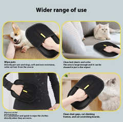 Dual-Sided Pet Hair Remover Glove for Grooming Dogs, Cats & Rabbits
