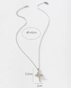 Crown Cross Pendant Necklace