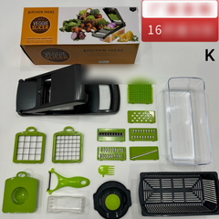 12-in-1 Manual Vegetable Chopper and Slicer